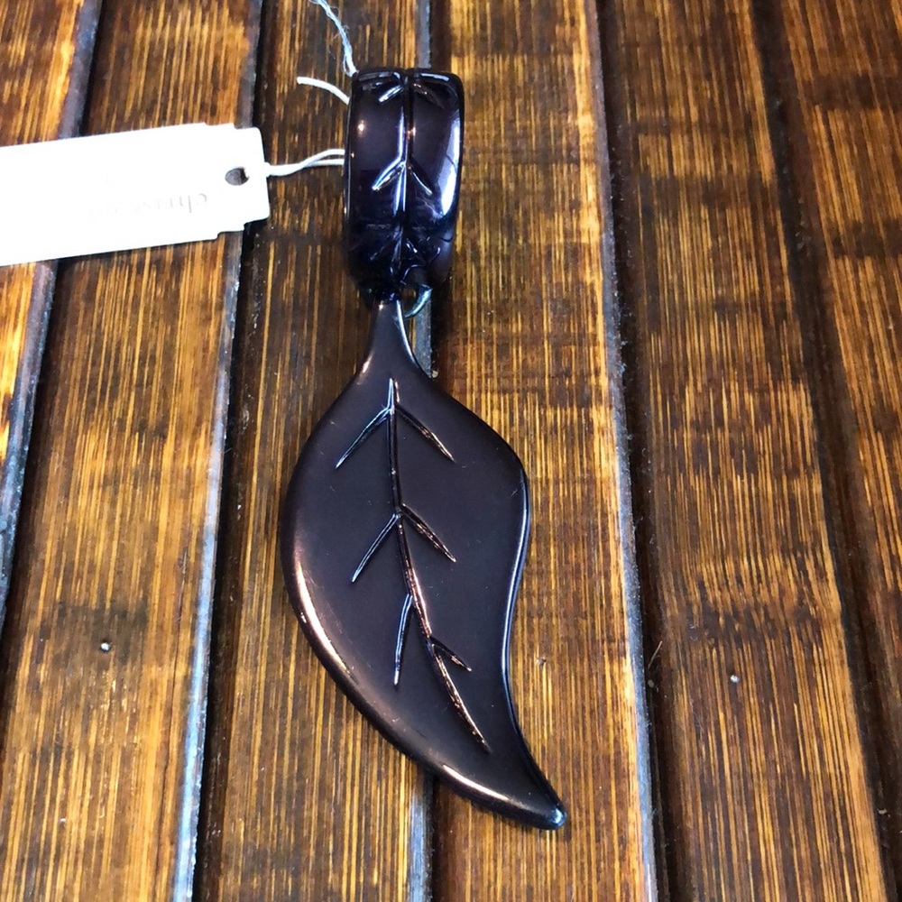 NWT Christopher & Banks scarf clip - leaf